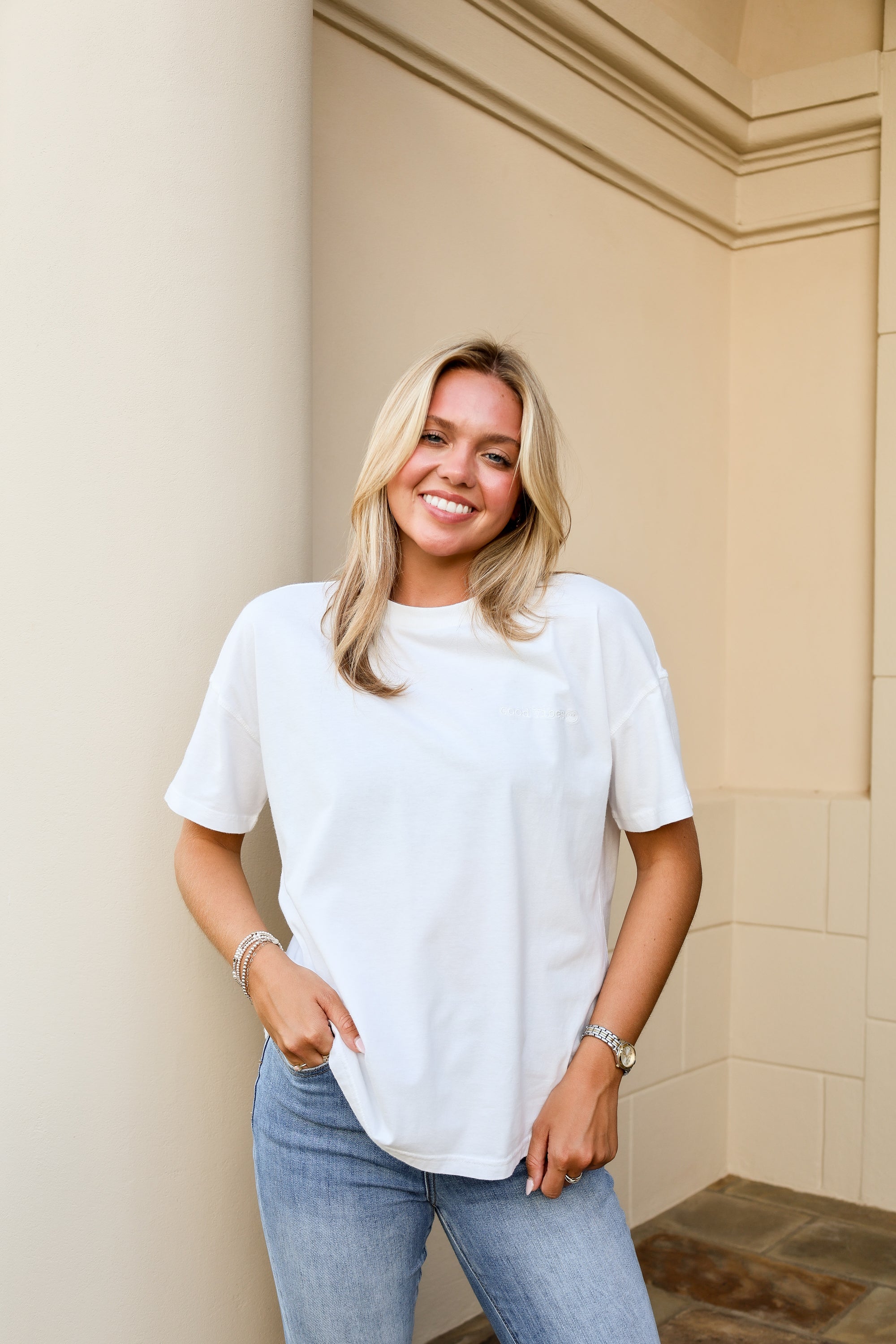 Good Vibes Embroidered Tee