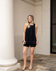 Sleeveless A-line Top & Short Set