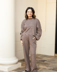 Southern Shirt Co. Women On The Line LS Top - Chocolate Bark