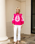 Hot Pink Applique Detail Top