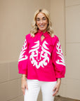 Hot Pink Applique Detail Top
