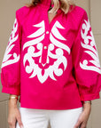 Hot Pink Applique Detail Top