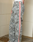 Leopard Wide Leg Pants - Red Heart
