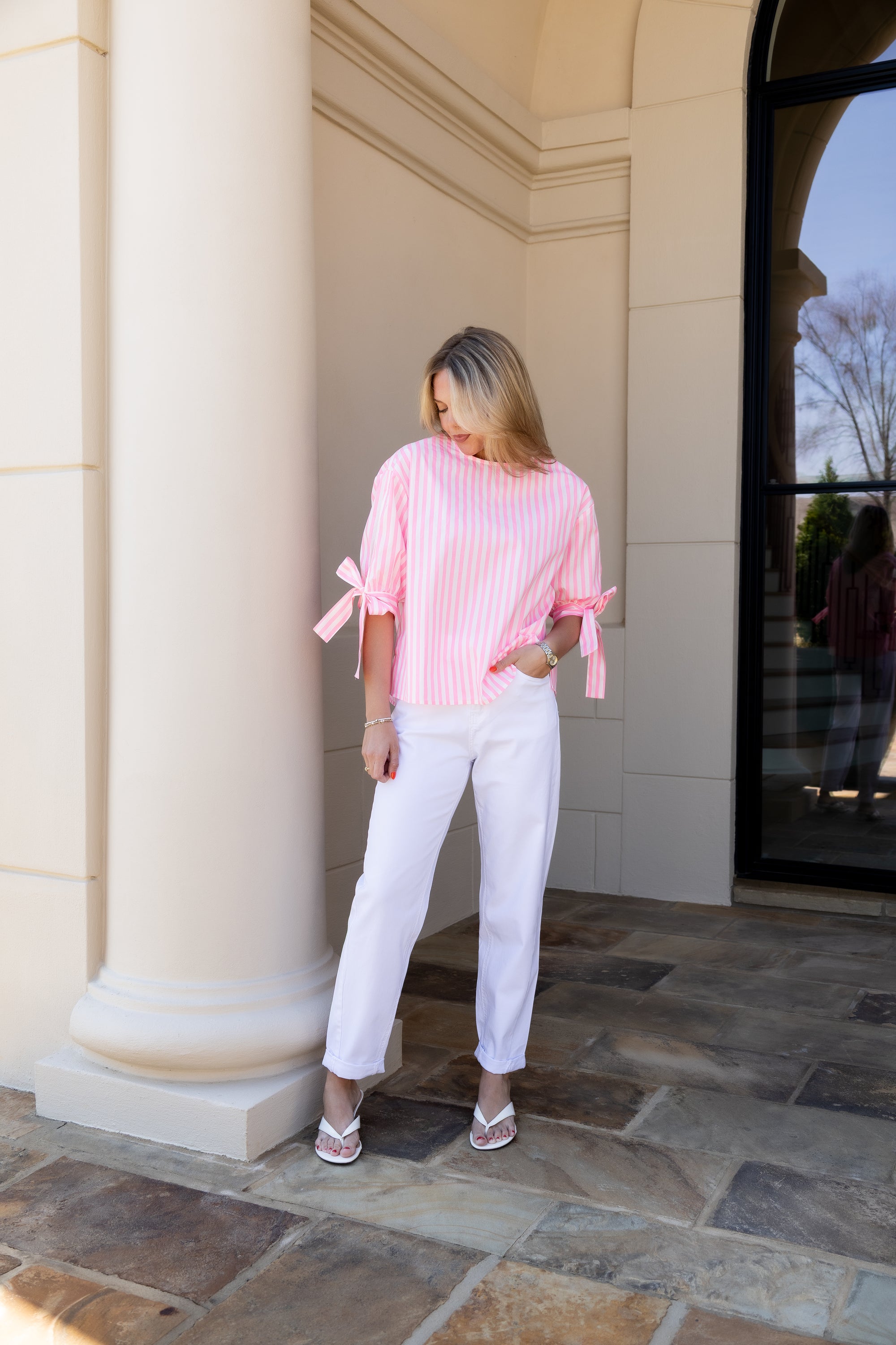 White Relaxed Tapered Pants