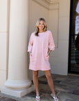 Striped Half-Sleeve Dress