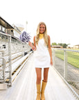 Boat Neck Mini Dress
