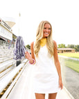 Boat Neck Mini Dress