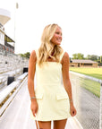 Square Neck Plain Mini Dress