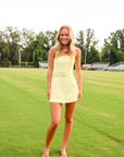 Belted Mini Dress - Lemon