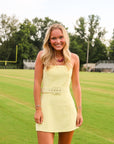 Belted Mini Dress - Lemon