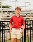 Johnnie-O University of Alabama Coastal Wash Original Polo - Vault Logo - Crimson