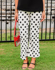 Crop Flare Dot Pants