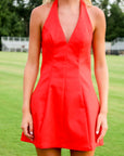 Halter Tie Mini Dress
