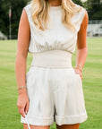 Cream Short Set