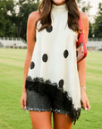 Asymmetrical Polka Dot Halter