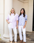 Ruffle Neck Polka Dot Blouse