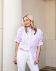 Pink Cotton Stripe Button Down