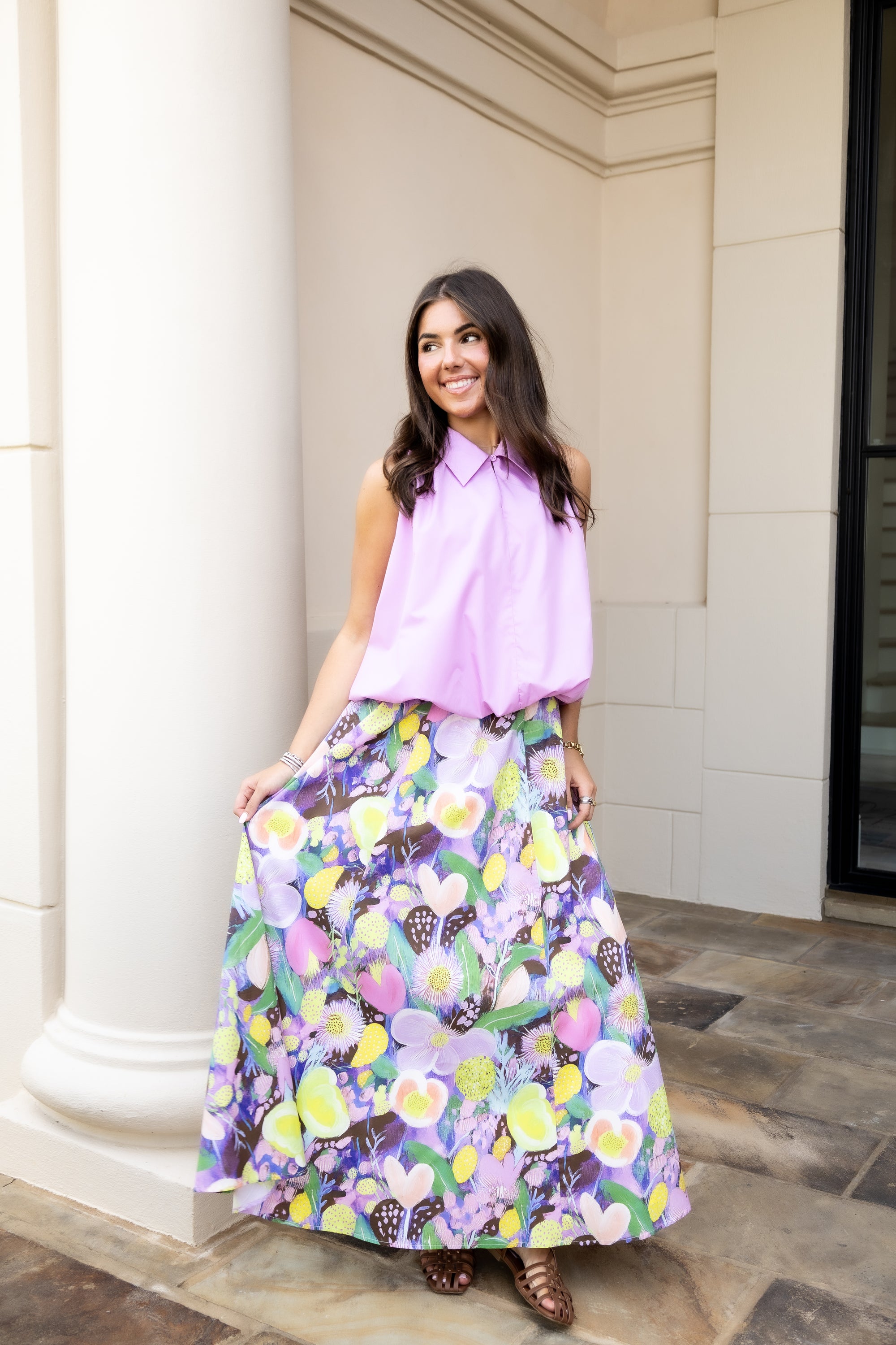 Floral Midi Skirt