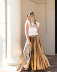 Bronze Metallic Skirt
