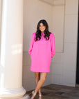 Hot Pink Textured Dress
