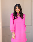 Hot Pink Textured Dress