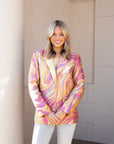 Abstract Jacquard Blazer
