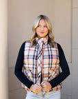 Plaid Puffer Vest