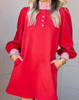 Red Shift Dress