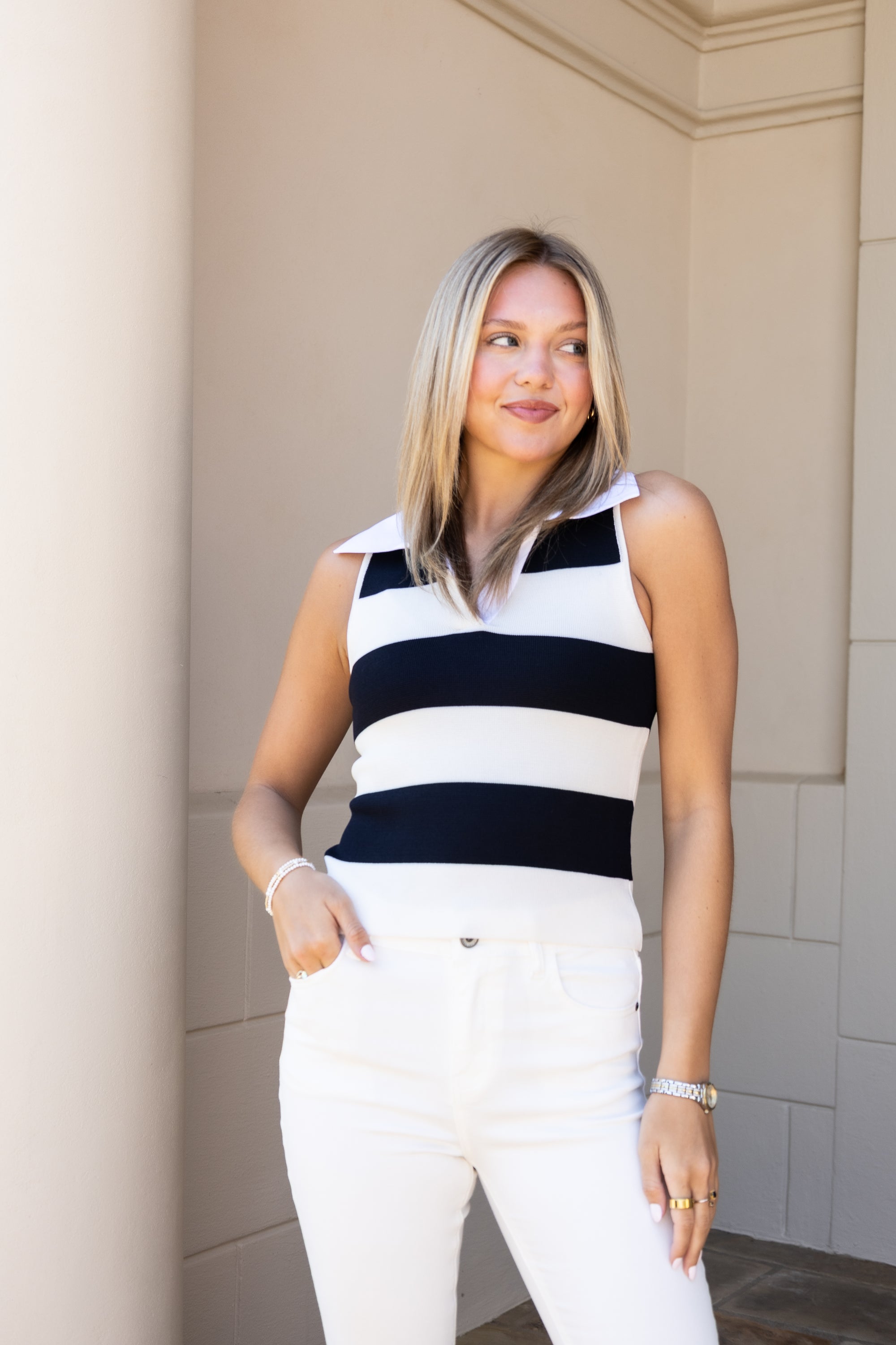 Striped Sweater Tank