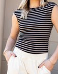 Boat Neck Knit Top