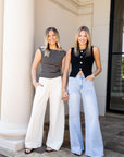 Mineral Washed Wide Leg Pants