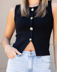 Seashell & Sun Button Vest