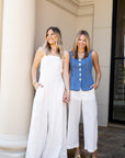 Floral Eyelet Pants