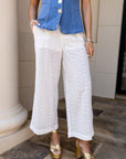 Floral Eyelet Pants