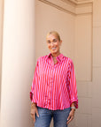 Red/Pink Oversized Shirt