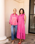 Red/Pink Oversized Shirt