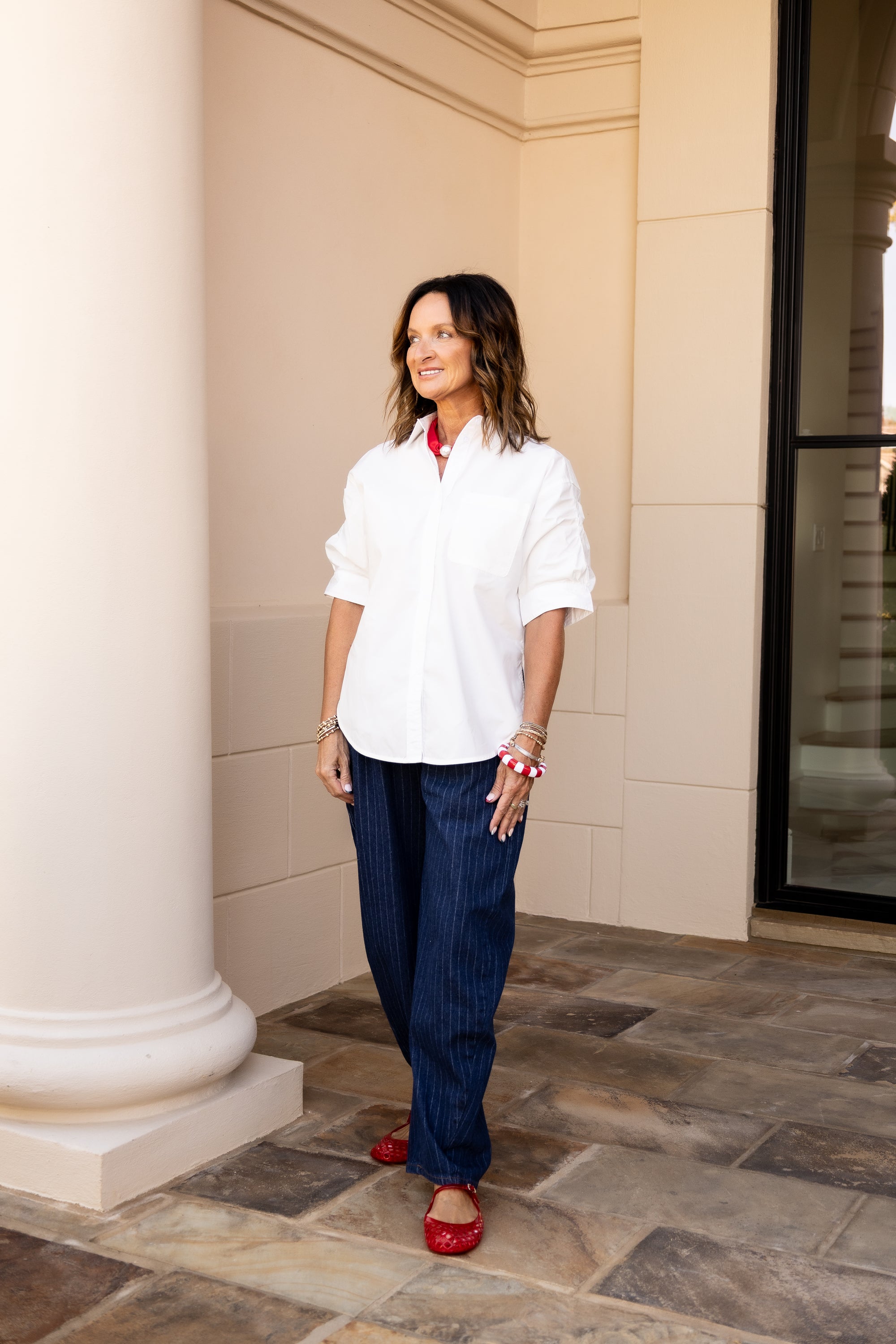 White Cotton Button Down
