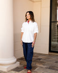 White Cotton Button Down
