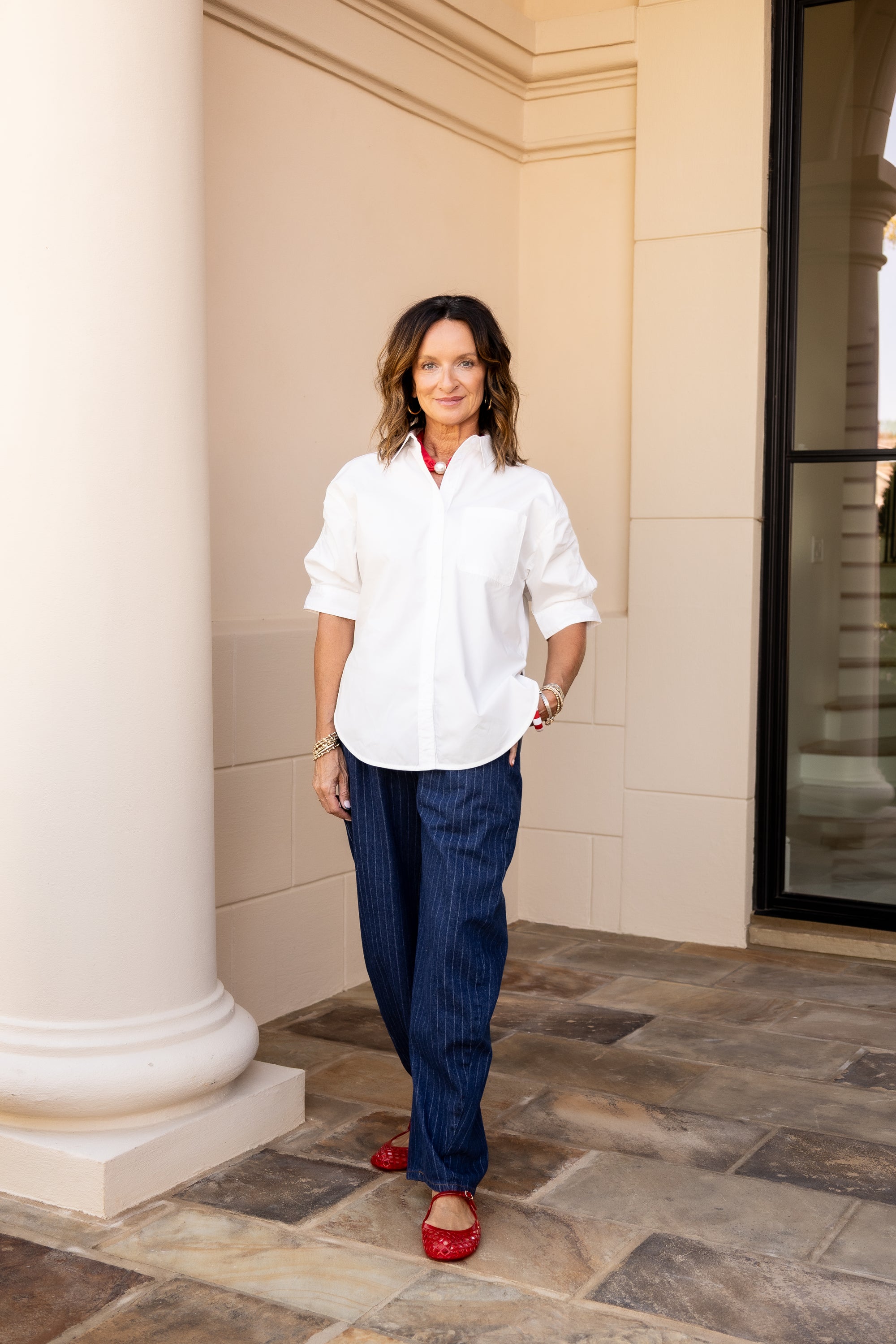 White Cotton Button Down