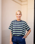 Cropped Bubble Stripe Top
