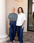 Cropped Bubble Stripe Top