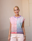 Rainbow Stripe Sweater Vest