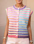 Rainbow Stripe Sweater Vest