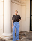 Straight Leg Jeans With Front Pocket Detail