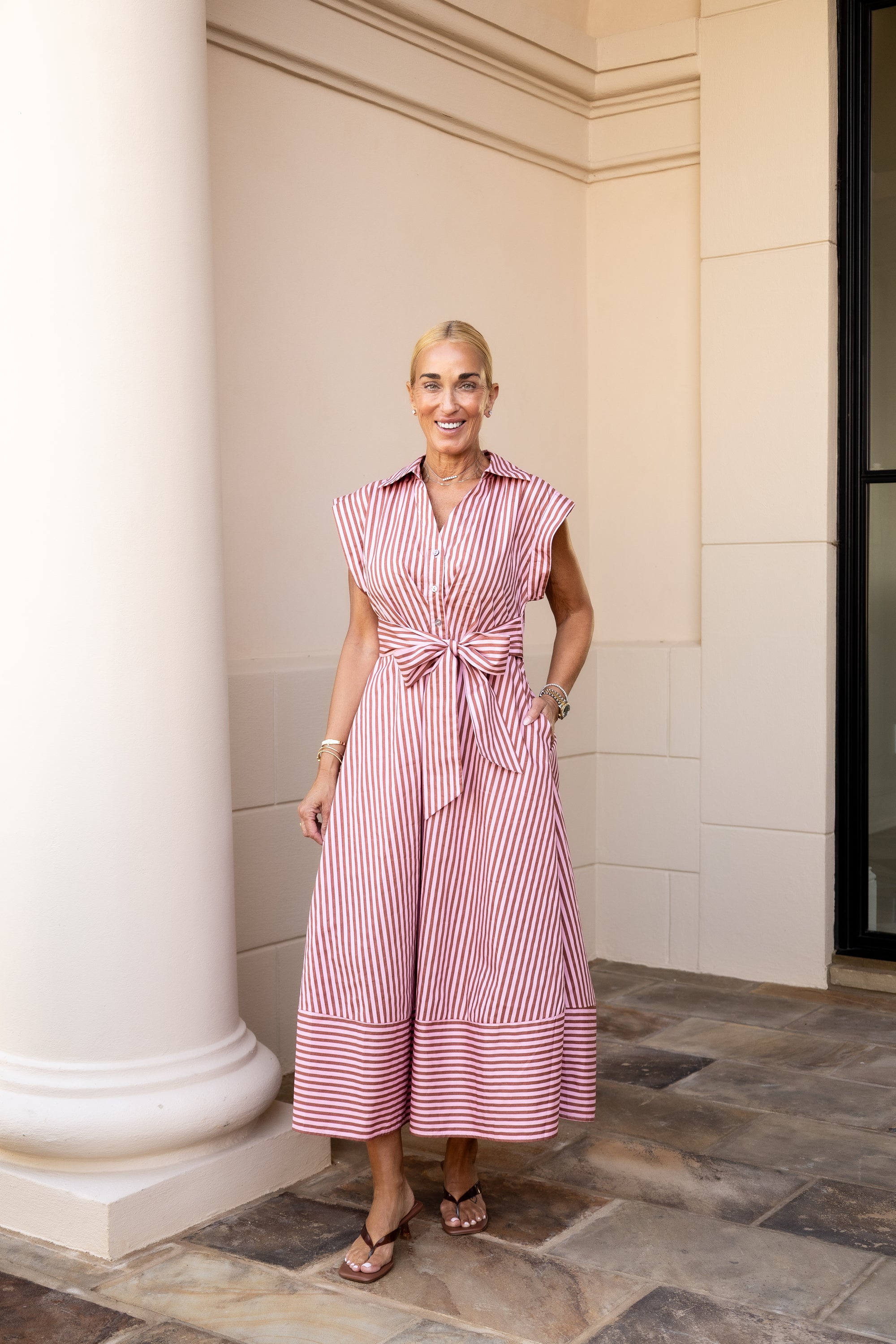 Cap Sleeve Midi Dress