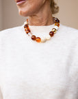 Tortoise/Neutral Beaded Necklace