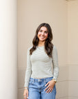 Oatmeal/Black Long Sleeve T-Shirt