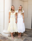 Eyelet Skirt Set - Baby Yellow