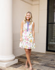 Tiered Floral Print Dress