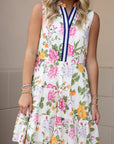 Tiered Floral Print Dress